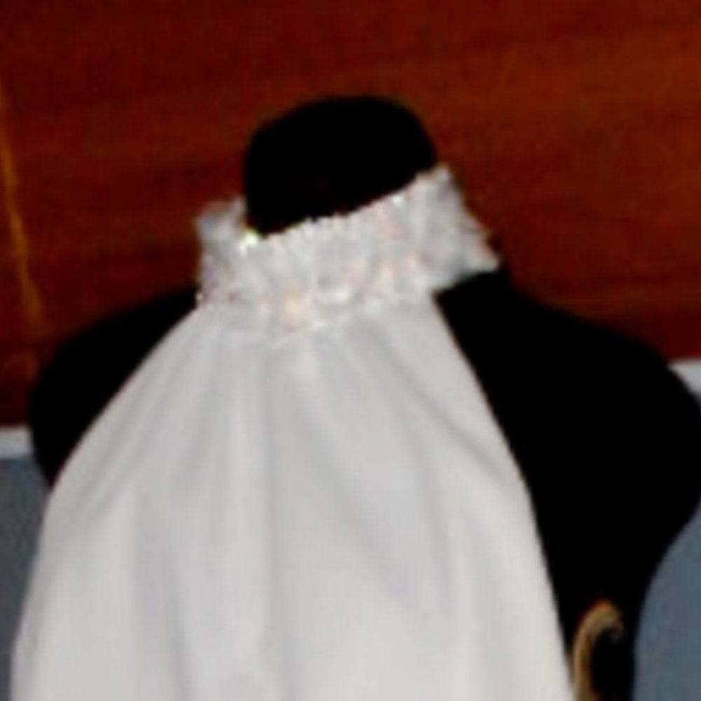 Custom Designed White Pique Jeweled Gown